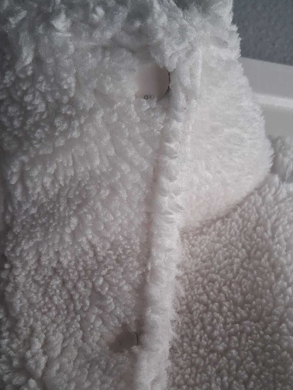 Alo Yoga Sherpa Zip Up Collared Jacket White Small Oversized - Picture 12 of 14